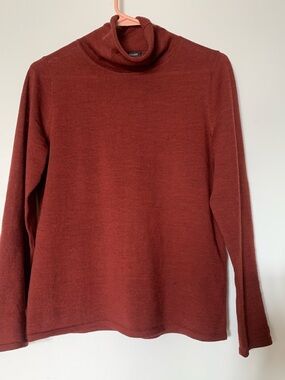 Eileen Fisher Turtleneck Extra Fine Merino Wool Pullover Sweater Size S